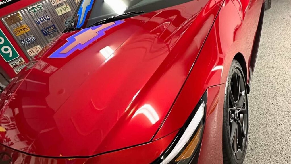 Before and after paint correction on a car in Prescott Valley Arizona