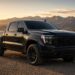 Ceramic coated black pickup truck with water beading in Northern Arizona